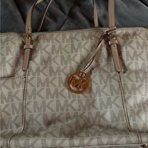 Michael Kors Cream Logo Tote